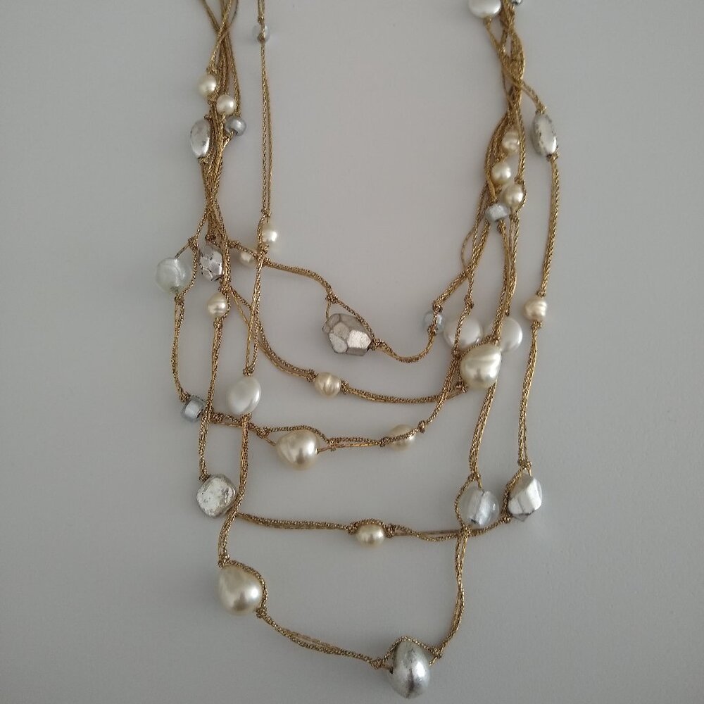 Gold and pearl costume jewelry